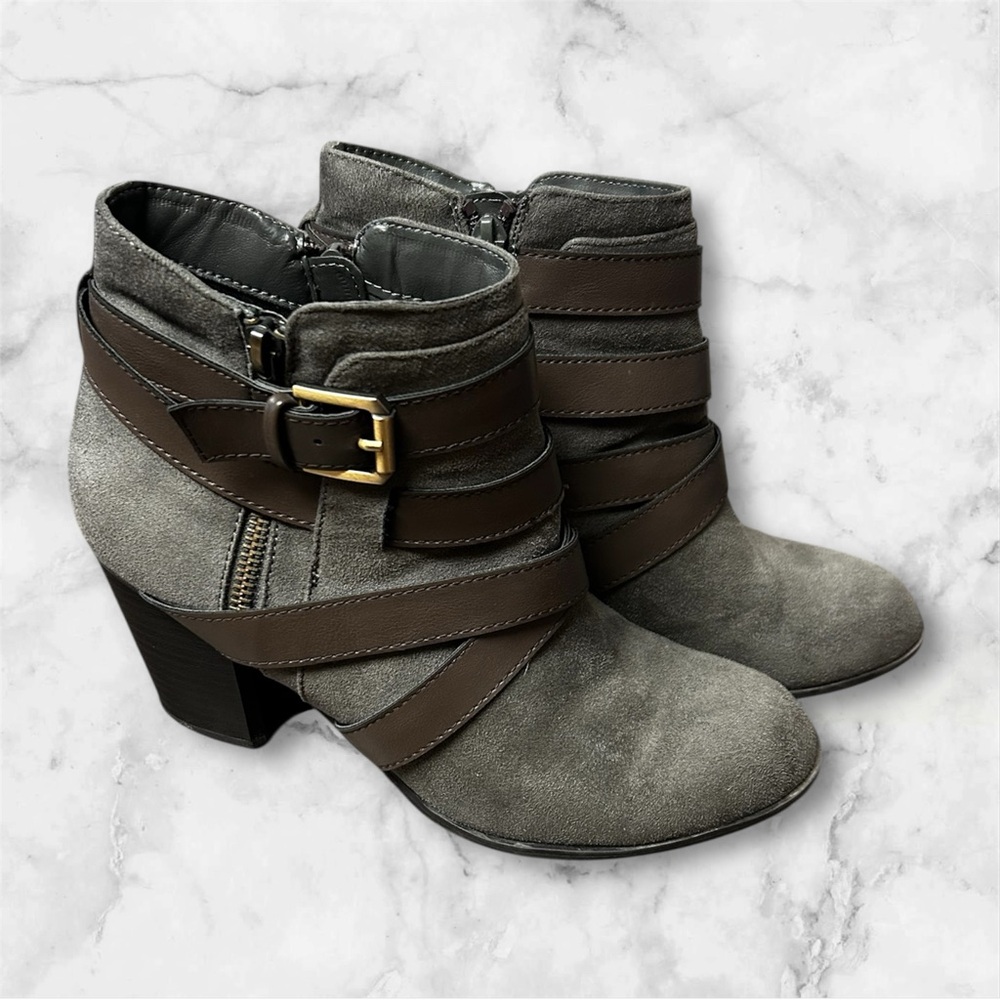 Fergalicious Elegant Gray Ankle Boots